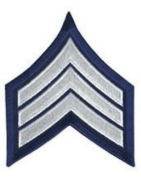 White on Royal Chevron 3" Sergeant (Pair) U-CA503C