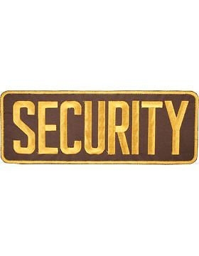 Novelty (U-N117C) Security 5" x 9" Patch Gold on Brown