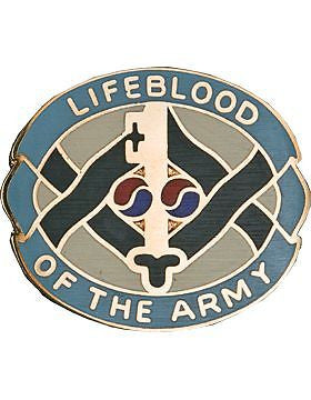 0325 Quartermaster Bn Unit Crest (Lifeblood Of The Army)