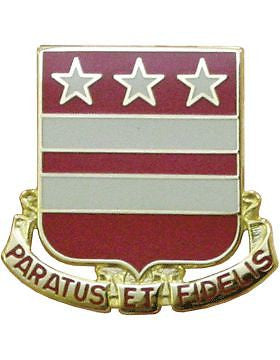 0258 Field Artillery Unit Crest (Paratus Et Fidelis)