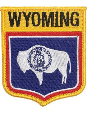 Wyoming 3 3/4" Shield (N-SS-WY1) with Gold Border