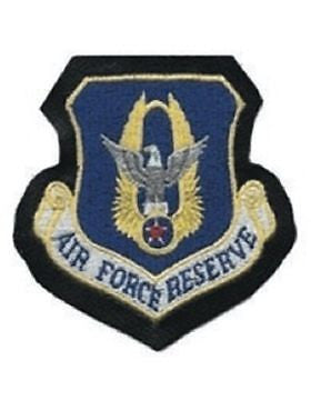 USAF Patch (AF-P16D) Reserve Command Full Color On Leather with Fastener