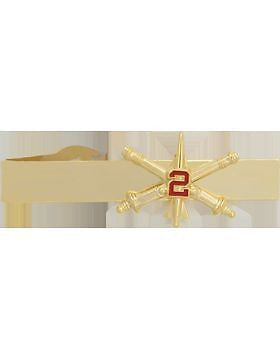 No-Shine (NS-TB-RO-ADA-002) 2nd Air Defense Artillery BOS Officer Tie Bar