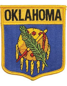 Oklahoma 3 3/4" Shield (N-SS-OK1) with Gold Border