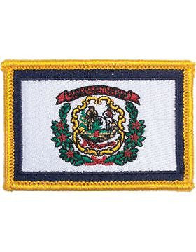 West Virginia 2" x 3" Flag (N-S-WV1) with Gold Border