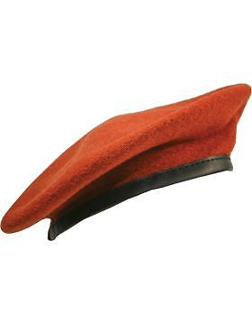 Beret (BT-E17/01) Rust Multi-National w/ Leather Size 6 1/2" (Lined w/ Eyelet)