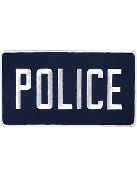 Novelty (U-N116D) Police 5" x 9" Patch White on Midnight Navy