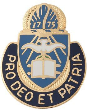 Regimental Crest (D-R102) Chaplain (Pro Deo Et Patria)