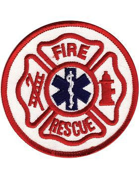 Novelty (U-N403) Fire Rescue Round Patch