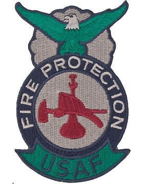 USAF Fire Protection Badge (AF-P109SA) Bugle Hat & Axe ABU