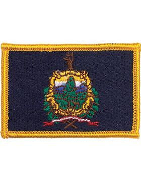 Vermont 2" x 3" Flag (N-S-VT1) with Gold Border