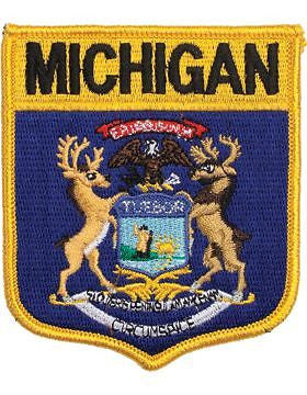 Michigan 3 3/4" Shield (N-SS-MI1) with Gold Border