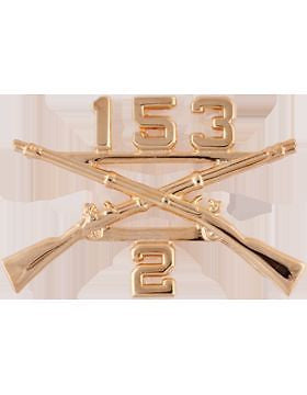 No-Shine (NS-RO-INF-153) 2-153rd Infantry Officer Regimental BOS (Pair)