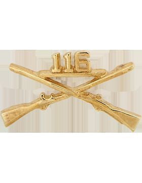 No-Shine (NS-RO-INF-116) 116th Infantry Officer Regimental BOS (Pair)