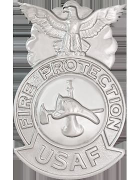 USAF Firefighter Badge (AF-820/A) Small Nail Back Firefighter Seal Chrome