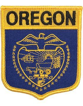 Oregon 3 3/4" Shield (N-SS-OR1) with Gold Border