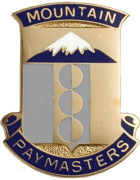 0033 Finance Battalion Unit Crest (Mountain Paymasters)