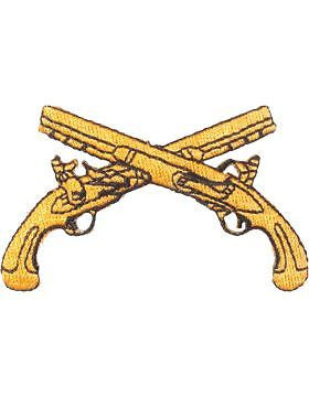 N-105 Military Police Branch Of Service Tab Gold on Black 3"