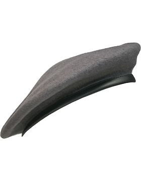 Beret (BT-E07/02) Gray with Leather Sweatband Size 6 5/8" (Lined)