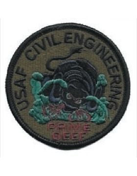 USAF Prime Beef Civil Engineer Patch 3" (AF-CP/4) Round