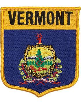 Vermont 3 3/4" Shield (N-SS-VT1) with Gold Border