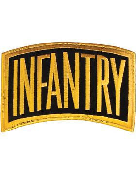 N-036 Infantry Tab Gold on Black 6" x 3.25"