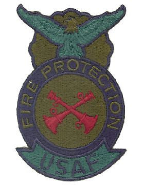 USAF Crew Chief Patch (Crossed) Two Bugles Subdued