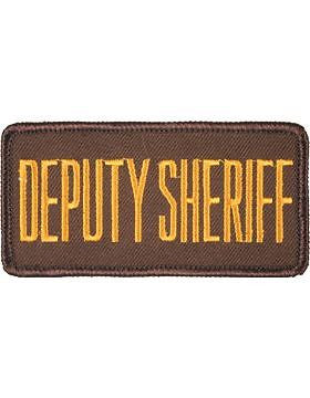 Novelty (U-N127C) Deputy Sheriff 2" x 4" Patch Gold on Brown