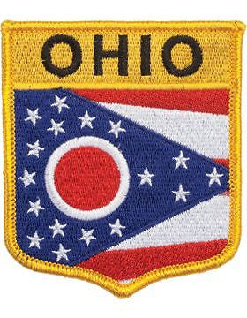 Ohio 3 3/4" Shield (N-SS-OH1) with Gold Border