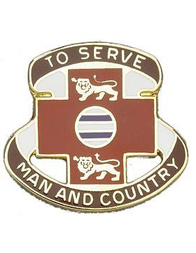 0801 Combat Support Hospital Unit Crest (To Serve Man And Country)