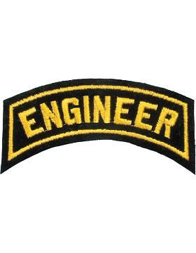N-101 Engineer Tab Gold on Black 4"