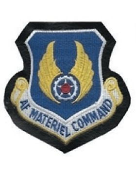 USAF Patch (AF-P05D) Materiel Command Full Color On Leather with Fastener