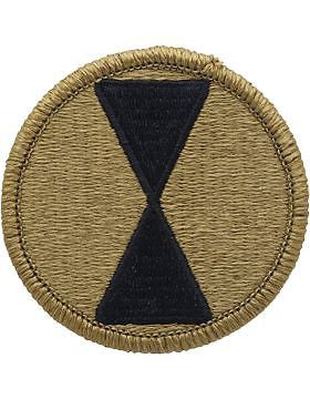 PMV-0007A 7th Infantry Division Scorpion Patch with Fastener (A-1-83)
