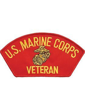 N-412 United States Corps Veteran Cap Patch Red