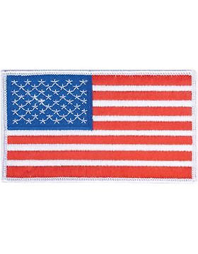 N-016 American Flag White Border Forward Full Color 3" x 5"