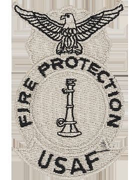 USAF Fire Protection Patch 1 Bugle Metalic Color