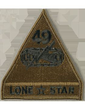 49 Armor Division with Tab Subdued Patch