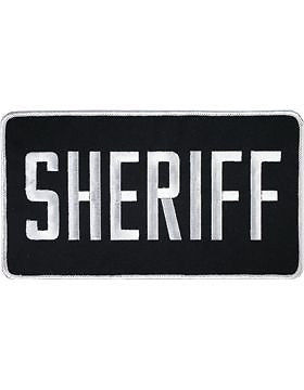 Novelty (U-N115A) Sheriff 5" x 9" Patch White on Black