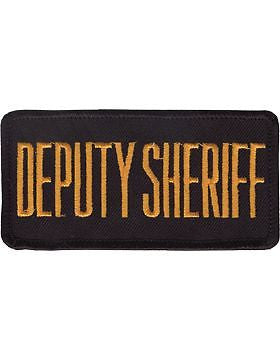 Novelty (U-N127A) Deputy Sheriff 2" x 4" Patch Gold on Black