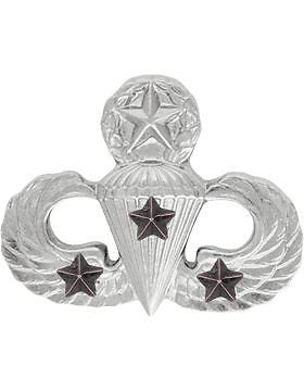 No-Shine Dress Mini (NS-509-3) Master Parachutist with Three Combat Stars