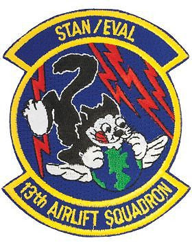 AF-CP-0013/1 13TH AIRLIFT SQ.(BLACK CAT) FC 3"X3" W/Fastener