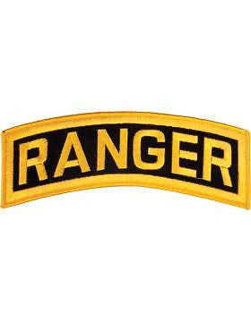 N-060 Ranger Tab Gold on Black 8"