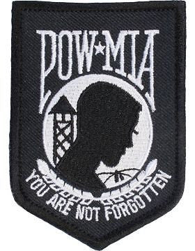 N-203 Prisoner Of War (POW) Missing In Action (MIA) Patch Black Small 2.5"x3.5"