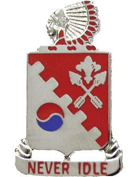 0120 Engineer Bn Unit Crest (Never Idle)