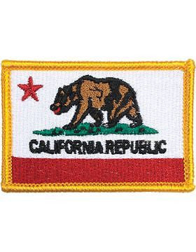 California 2" x 3" Flag (N-S-CA1) with Gold Border