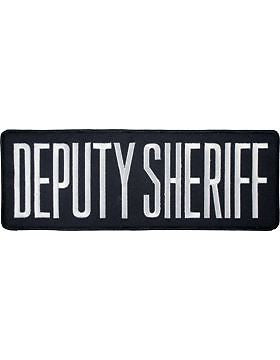 Novelty (U-N111B) Deputy Sheriff 11" Patch White on Black