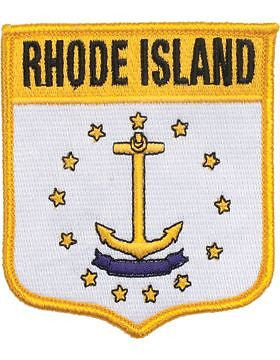 Rhode Island 3 3/4" Shield (N-SS-RI1) with Gold Border