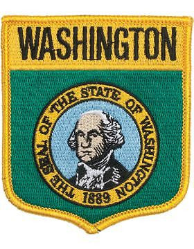 Washington 3 3/4" Shield (N-SS-WA1) with Gold Border