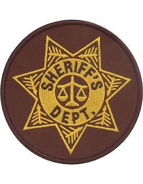 Novelty (U-N222C) Sheriff Depatment in Star Patch with Scales Gold on Brown