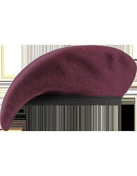 Beret (BT-B06/09) Maroon with Nylon Sweatband Size 7 1/2" (Unlined)